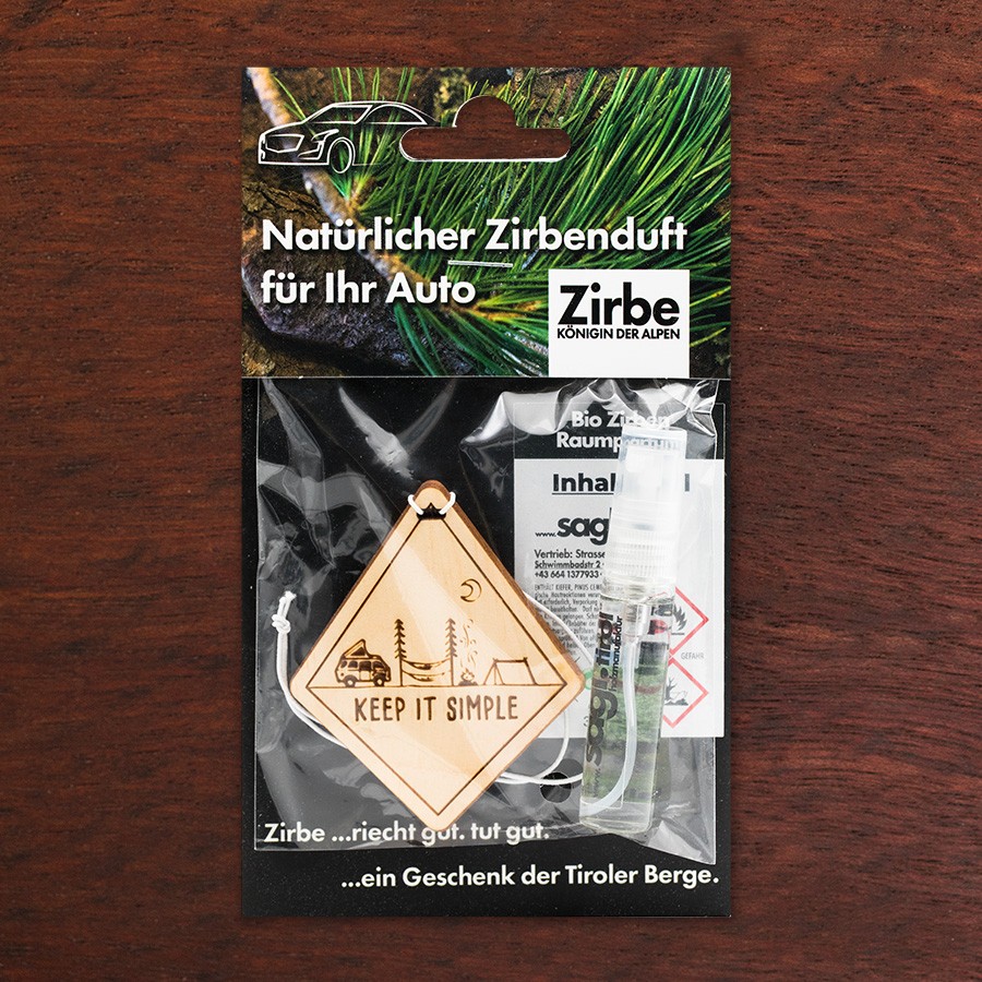 Keep it Simple  - natürlicher Zirben Autoduft