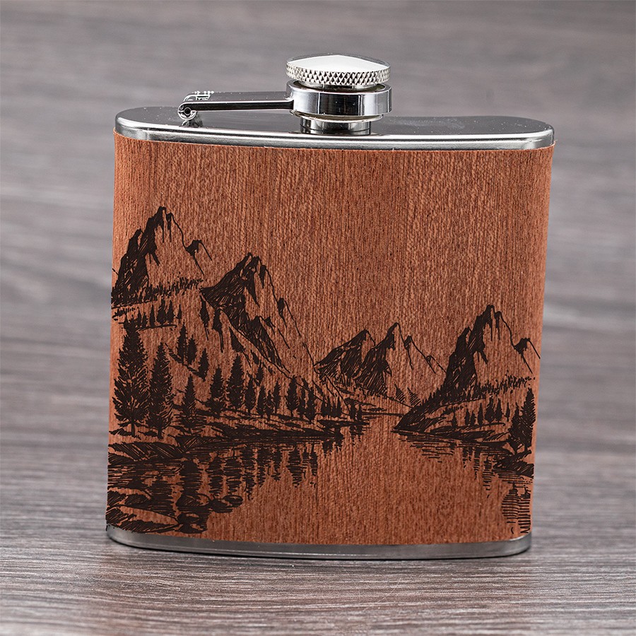 Berge und See  Holzschmuck aus Naturholz / Anhänger