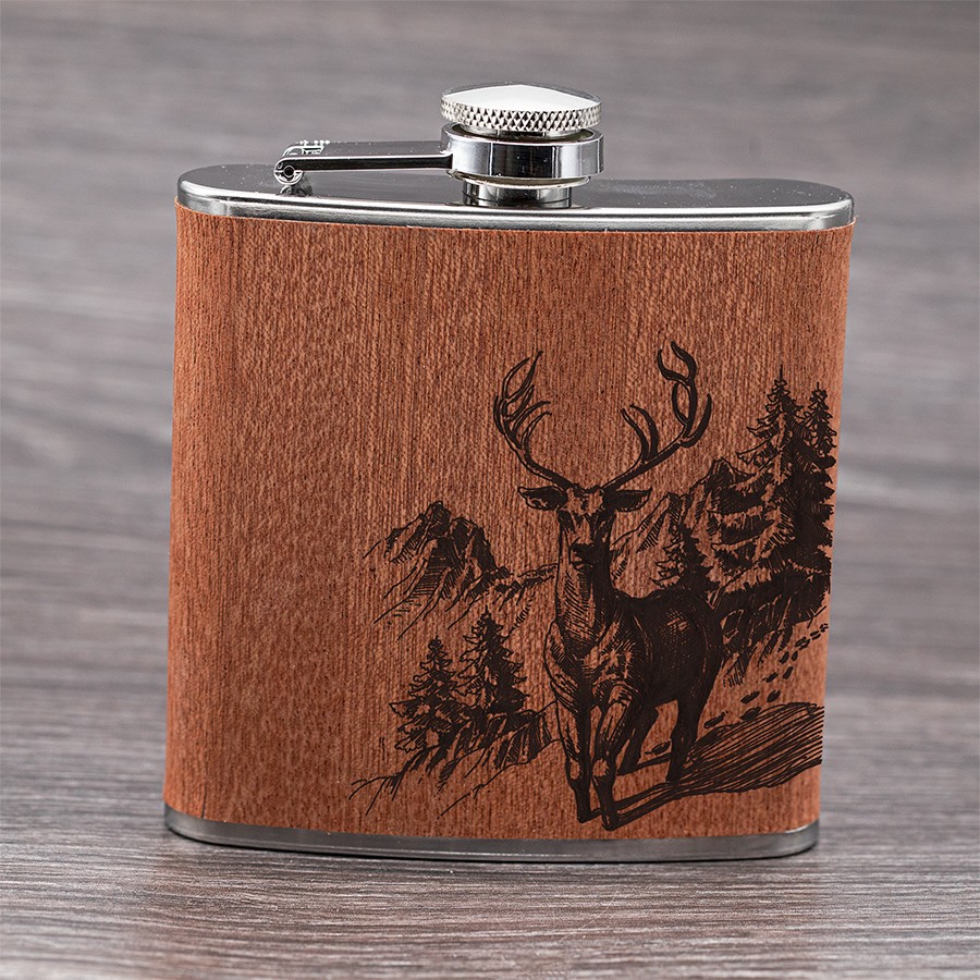 Hirsch Natur  Holzschmuck aus Naturholz / Anhänger