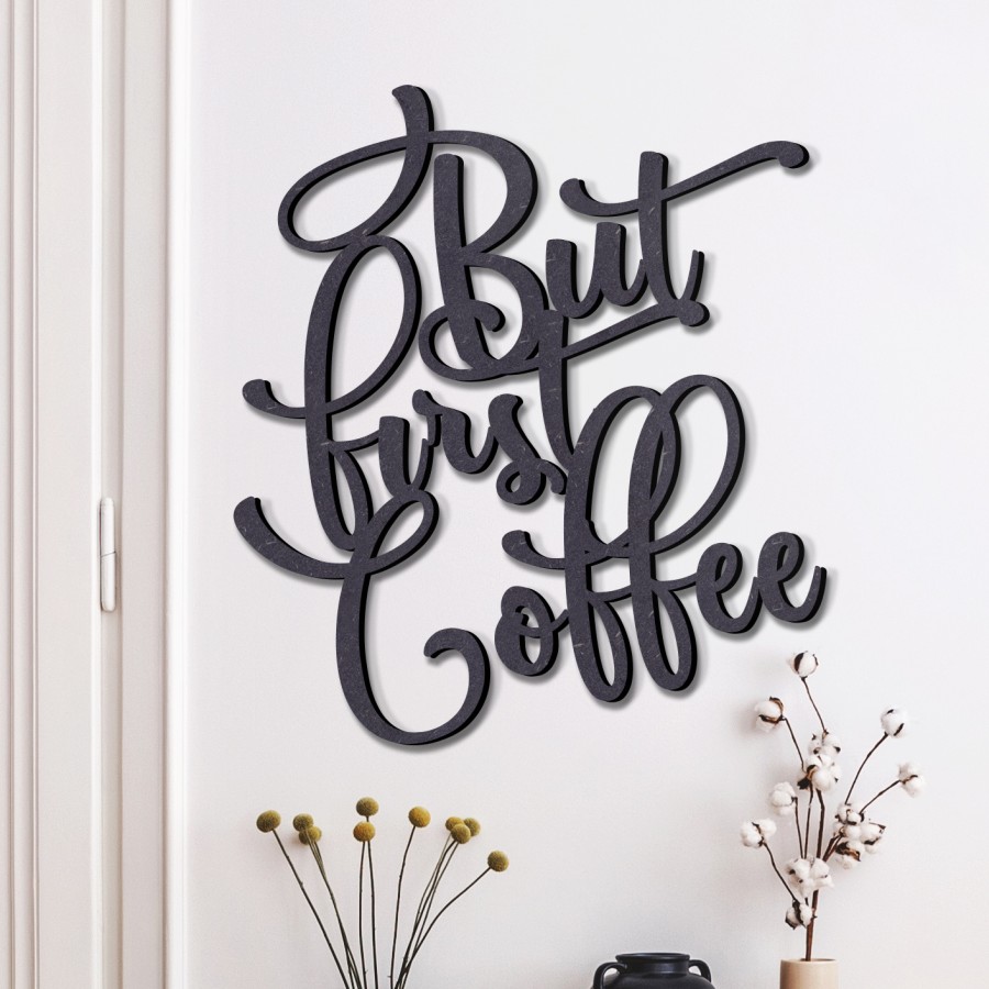 But First Coffee  Holzschmuck aus Naturholz / Anhänger