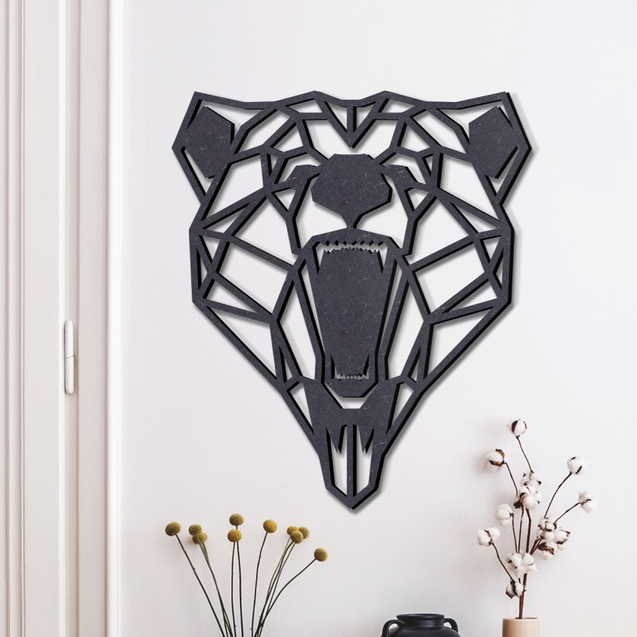 Bär Brüllend  Holzschmuck aus Naturholz / Anhänger