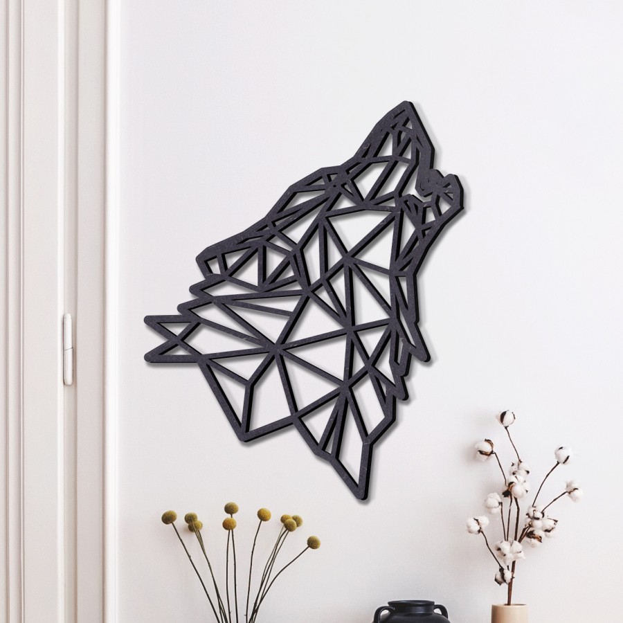 Wolf heulend  Holzschmuck aus Naturholz / Anhänger