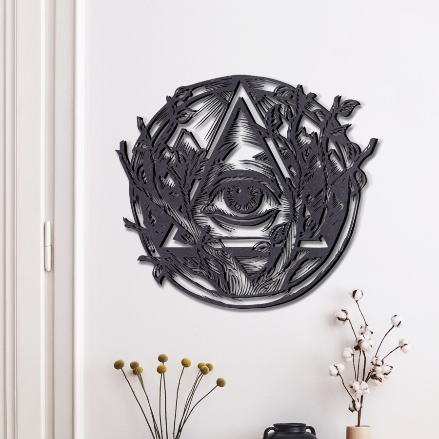 Allsehendes Auge  Holzschmuck aus Naturholz / Anhänger