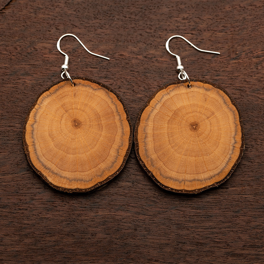 Erle 4869 Ohrringe Holzschmuck aus Naturholz / Anhänger