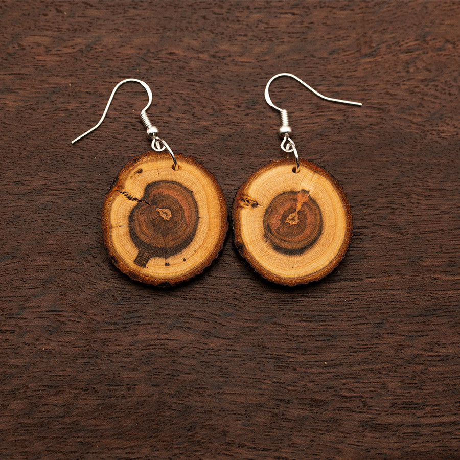 Marille 4882 Ohrringe Holzschmuck aus Naturholz / Anhänger