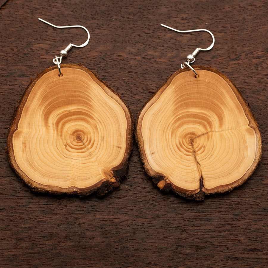 Wacholder 4896 Ohrringe Holzschmuck aus Naturholz / Anhänger