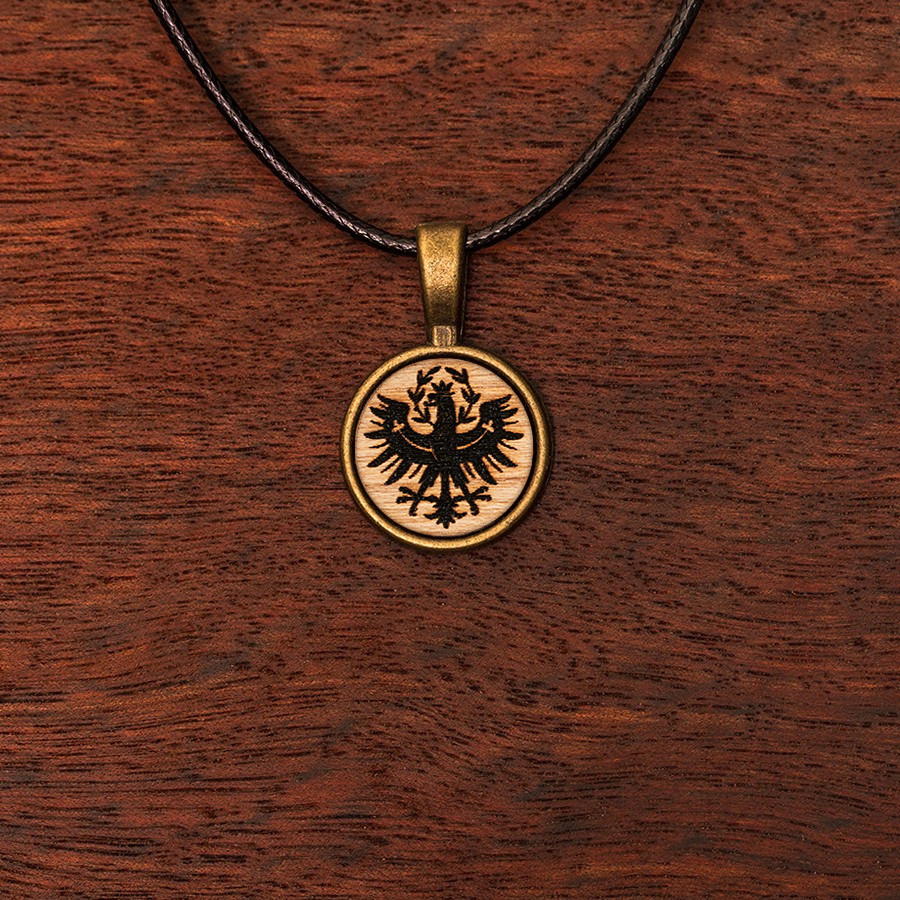Tiroler Adler Schwarz Kette Holzschmuck aus Naturholz / Anhänger