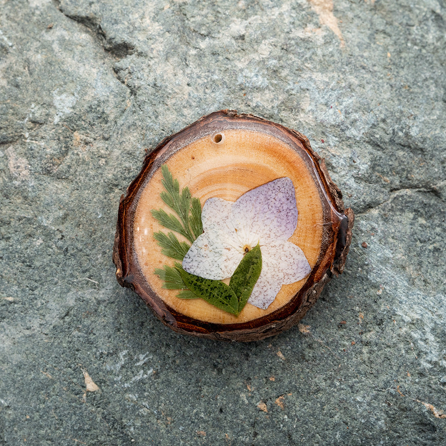 Zirbenblüte 5280 Kette Holzschmuck aus Naturholz / Anhänger
