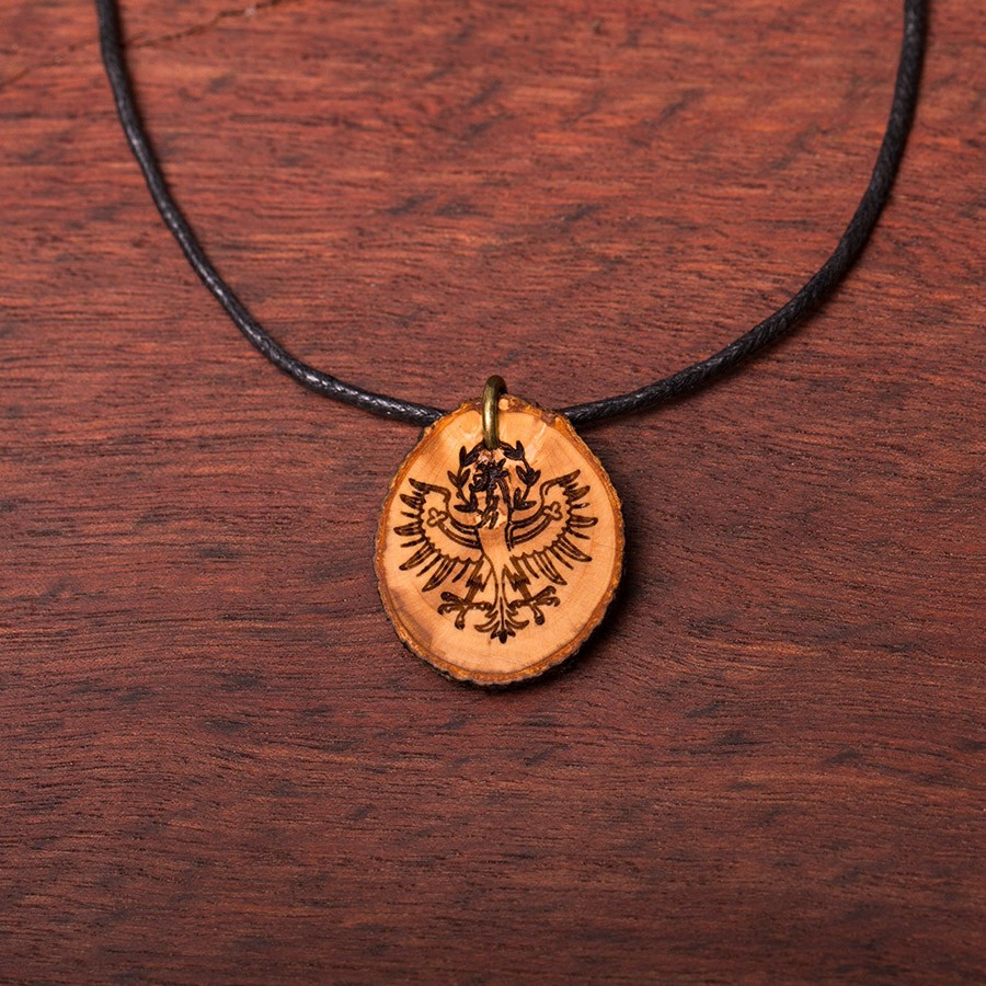 Tiroler Adler Kette Holzschmuck aus Naturholz / Anhänger